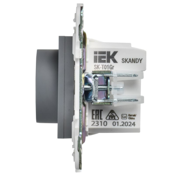 Термостат электронный SKANDY SK-T01Gr с индикацией сер. IEK SK-RT11-K03