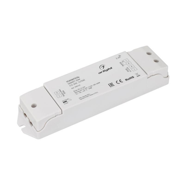 Усилитель SMART-DIM (12-24В 1х15А IP20 пластик Arlight 028142