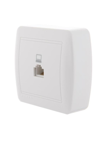 Розетка компьютерная ОП Demet RJ45 бел. LEZARD 711-0200-139