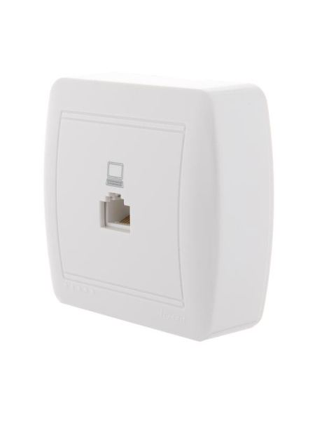 Розетка компьютерная ОП Demet RJ45 бел. LEZARD 711-0200-139