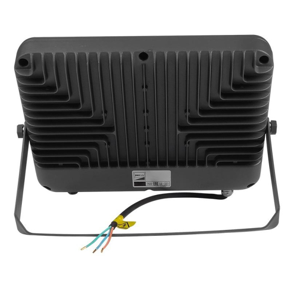 Прожектор светодиодный PFL-S2 100Вт 6500К IP65 220–240В ДО с клапаном закален. матов. стекло сер. JazzWay 2853325D