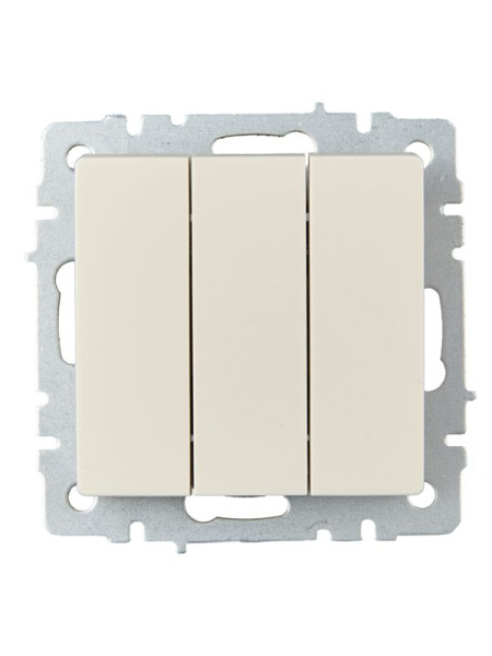 Выключатель 3-кл. СП BRITE ВС10-3-0-БрКр 10А механизм беж. IEK BR-V30-0-10-K10