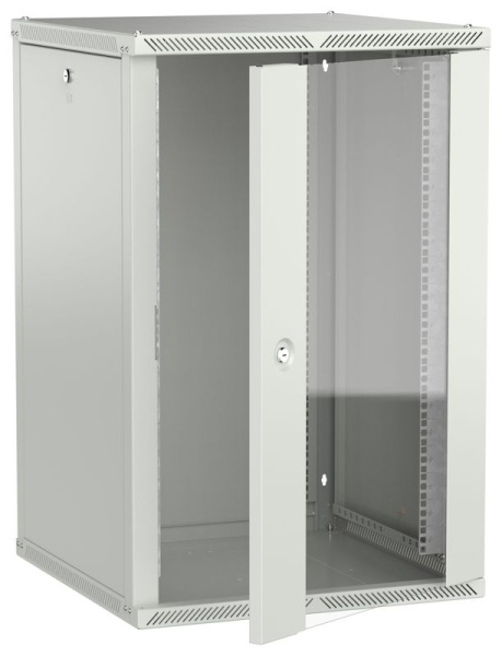 Шкаф LINEA W 2.0 18U 600х600мм дверь стеклян. сер. ITK LWR3-18U66-GF-2