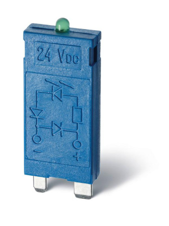 Модуль индикации LED 6...24В AC/DC зел. FINDER 9901002459