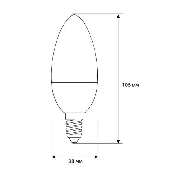 Лампа светодиодная LED-C35-11W-E14-3K 11Вт свеча матовая 3000К тепл. бел. E14 220-240В Ergolux 13618