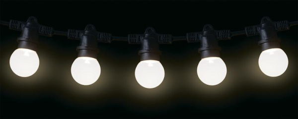 Гирлянда уличная "Белт-лайт" PBL-S80/L481.5 Black E27 IP65 48м 80ламп 1.5м шнур соедин. в линию max750Вт (лампы не в комплекте; возможно использование с фитолампами в теплице) черн. JazzWay 5040601A