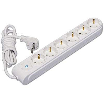Удлинитель 6х3м с заземл. 16А IP20 с выкл. защ. шторки Makel N6310043