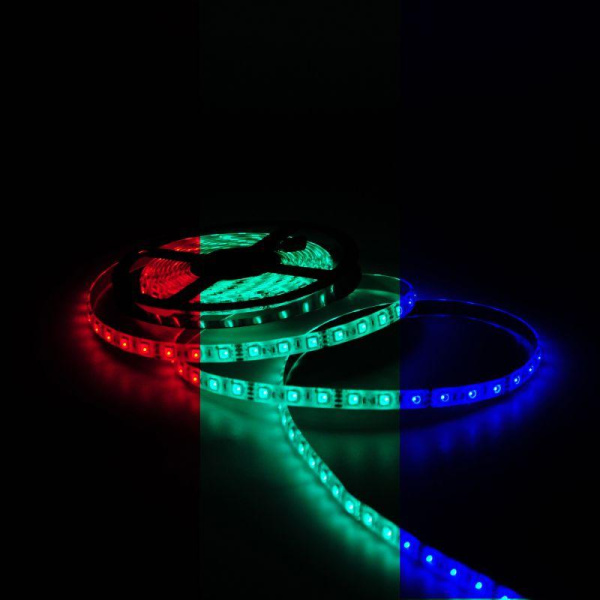 Лента светодиодная Black 5050/60-SMD 14.4Вт/м RGB IP66 660лм/м 12В (блист.5м) GAUSS 311000414