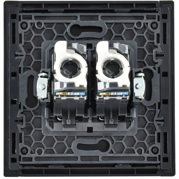 Розетка компьютерная 2-м СП FORTE&PIANO FP633M RJ45 кат.5E IP20 шампань IEK FP-K20-1-M-K37