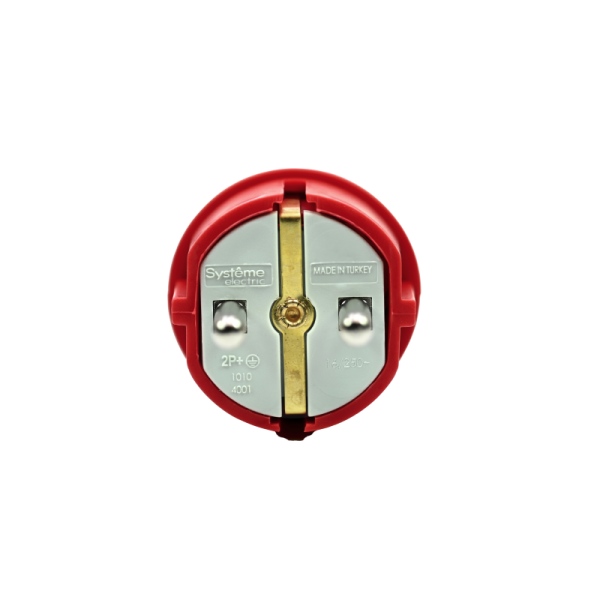 Вилка прямая MultiSet 16А 2К+З 250В IP44 каучук красн. SE MST4401RD
