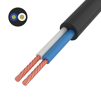 Провод ПВС 2x0.75 Ч (уп.10м) Rexant 01-8031-10