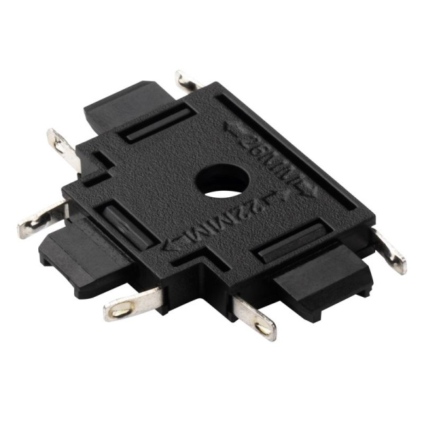 Коннектор T-образный MTR16 CT-BL накладной шинопровод низковольтный черн. JazzWay 5057333