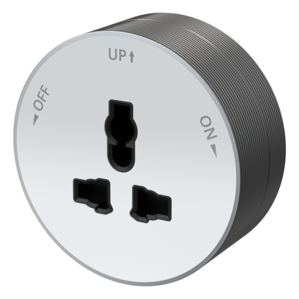 Розетка MultiTrack 13А 250В универс. круглая бел. SE MTK13002W