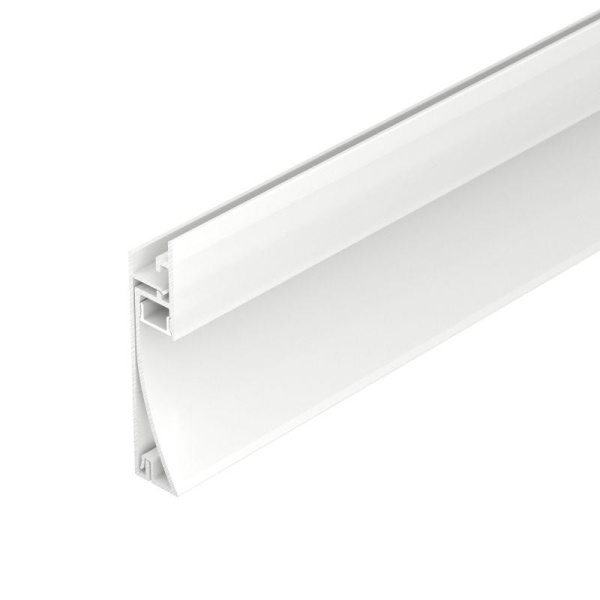 Профиль PLINTUS-H58-F-2000 WHITE L2000 алюм. Arlight 045297
