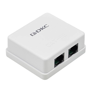 Розетка компьютерная 2-м кат.5E DKC RNW5E2WH