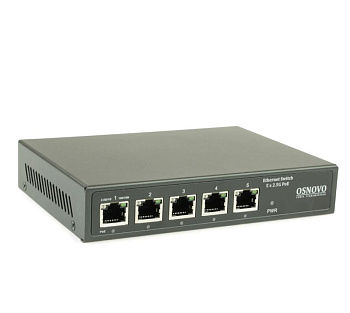 Коммутатор PoE 2.5G SW-5D-1(60Вт) Ethernet на 5 RJ45 портов OSNOVO 14344