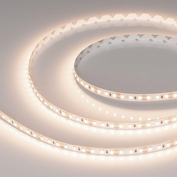Лента светодиодная RT-A120-8mm 12V Warm 3500К 14.4Вт/м IP20 2835 открыт. (уп.5м) Arlight 028570(2)