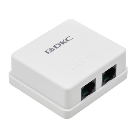 Розетка компьютерная 2-м кат.5E DKC RNW5E2WH