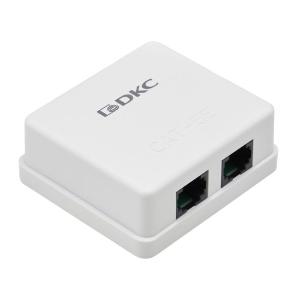 Розетка компьютерная 2-м кат.5E DKC RNW5E2WH
