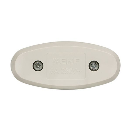 Переключатель на шнур бел. 6А 250В EKF APB6-10