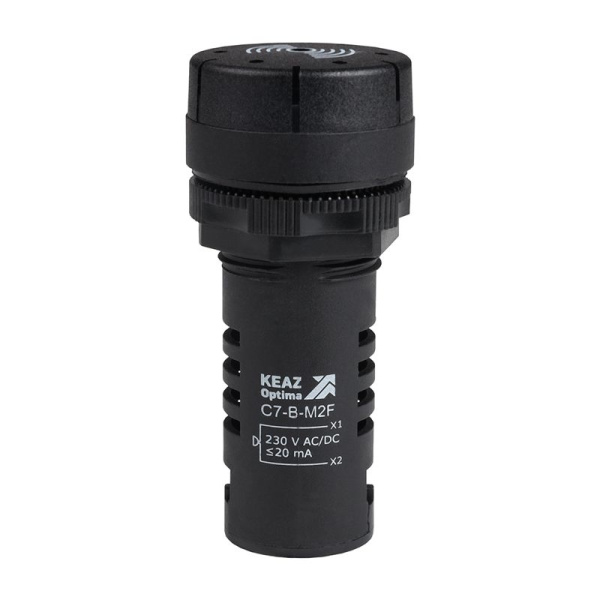 Зуммер с пульсирующим сигналом OptiSignal Compact D22 С7-B-M2F черн. 230В AC/DC КЭАЗ 362180