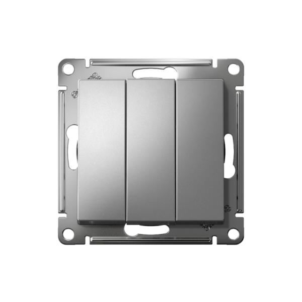 Выключатель 3-кл. СП AtlasDesign 10А IP20 (сх. 1+1+1) 10AX механизм сталь SE ATN000931