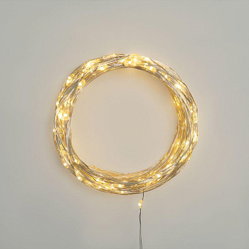 Гирлянда светодиодная "Роса" 30м 300LED тепл. бел. 3.6Вт IP44 с трансф. Neon-Night 303-216