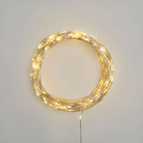 Гирлянда светодиодная "Роса" 30м 300LED тепл. бел. 3.6Вт IP44 с трансф. Neon-Night 303-216