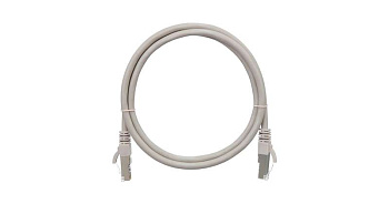 Патч-корд кат.5E (класс D) F/UTP 4 пары 26 AWG (7х0.165мм) 100МГц 2хRJ45 (8P8C) BC чистая медь LSZH нг(А)-HFLTx 2м сер. NIKOMAX NMC-PC4SD55B-020-C-GY
