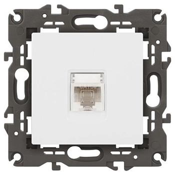 Розетка компьютерная Elegance 14-3107-01М RJ45 матов. бел. Эра Б0065763