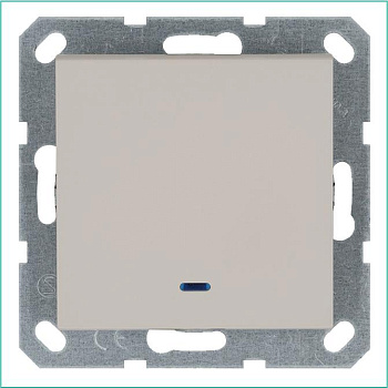 Выключатель 1-кл. 10А IP20 с подсветкой механизм тауп Jasmart G3011NT