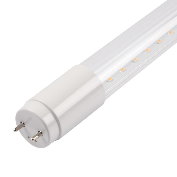 Лампа светодиодная PLED T8-1200 Food Green 18Вт линейная прозрачная G13 230В/50Гц CL/PL для подсветки овощей/фруктов/зелени JazzWay 5006546