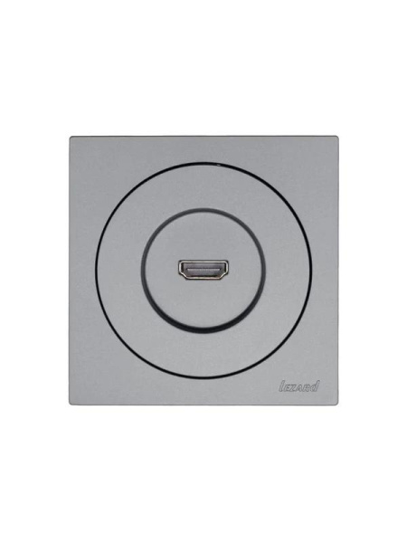 Розетка HDMI 1-м СП OSEN механизм сер. матов. LEZARD 743-7488-203