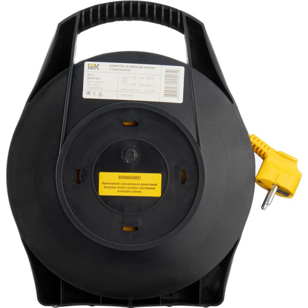 Удлинитель на катушке 4х10м с заземл. 10А IP20 Industrial УК10 3х1 термозащита IEK WKP14-10-04-10