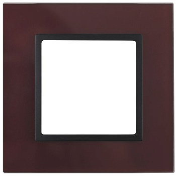 Рамка 1-м 14-5101-25 стекло Elegance бордо+антрацит ЭРА Б0034479