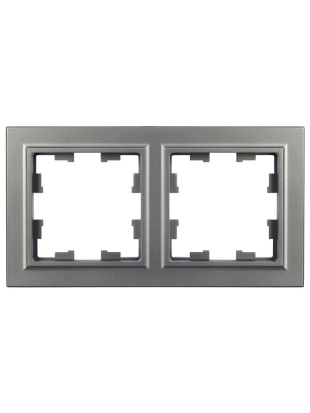 Рамка 2-м BRITE РУ-2-БрС сталь IEK BR-M22-K46