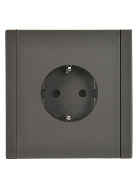 Розетка СП FORTE&PIANO FP315 16А с заземл. защ. шторки винт. крепл. сер. IEK FP-R14-16-K03