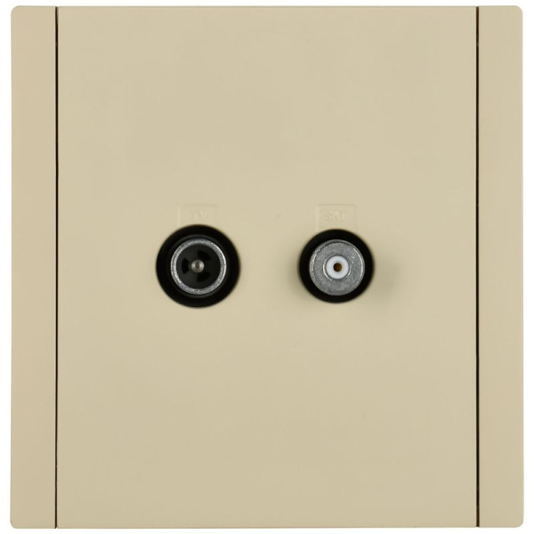 Розетка 2-м TV+SAT FORTE&PIANO FP438 ваниль IEK FP-AF20-O-K10