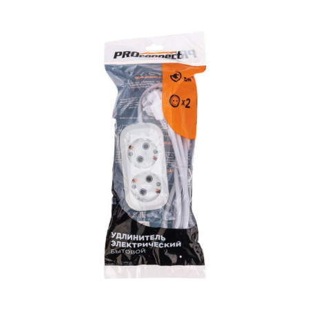 Удлинитель 2х1.5м с заземл. 3х0.75 бел. PROCONNECT 13-4202