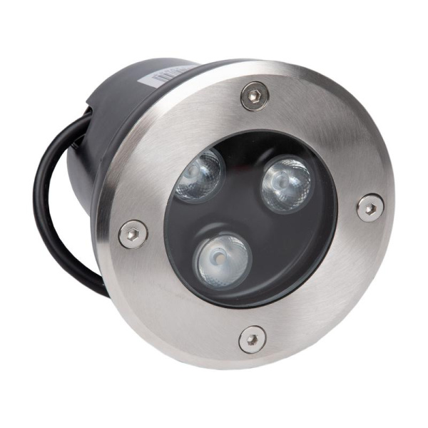 Светильник светодиодный архитектурный ULU-B10A-3W/2700К IP67 GREY уличный встраиваемый теплый бел. свет корпус сер. Uniel UL-00006820