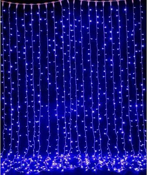 Гирлянда светодиодная "Занавес" 1.5х1.5м 368LED син. ШК SHLights 4690601035509