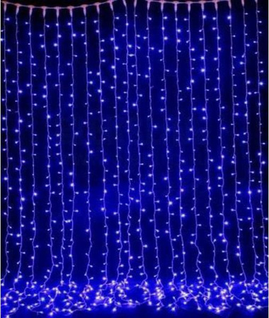 Гирлянда светодиодная "Занавес" 1.5х1.5м 368LED син. ШК SHLights 4690601035509