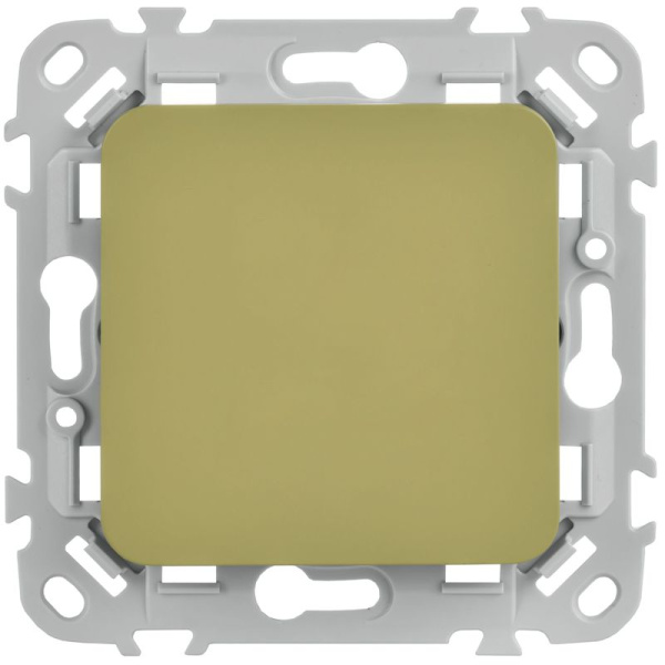 Заглушка СП FLITE ЗГ-ФлО с суппортом механизм олив. IEK FI-PL10-K26