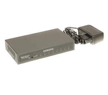 Коммутатор SW-70800 Gigabit Ethernet на 8 RJ45 портов OSNOVO 14287