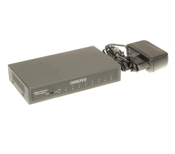 Коммутатор SW-70800 Gigabit Ethernet на 8 RJ45 портов OSNOVO 14287