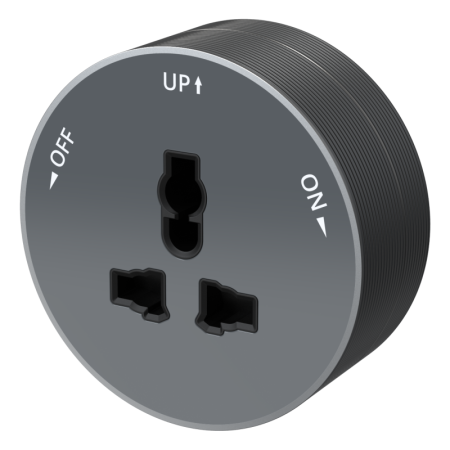 Розетка MultiTrack 13А 250В универс. круглая графит SE MTK13002G