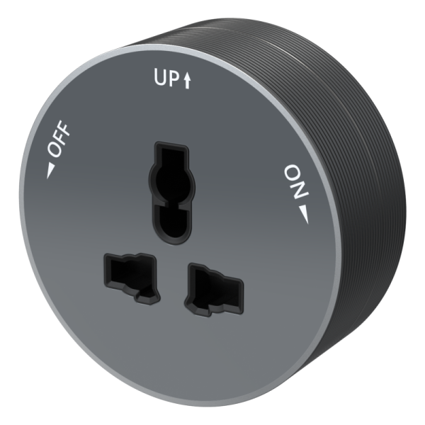 Розетка MultiTrack 13А 250В универс. круглая графит SE MTK13002G