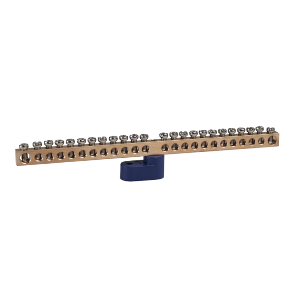 Шина нулевая с одним изолятором OptiKit BB-O-N-S-24-6х9 син. КЭАЗ 277940
