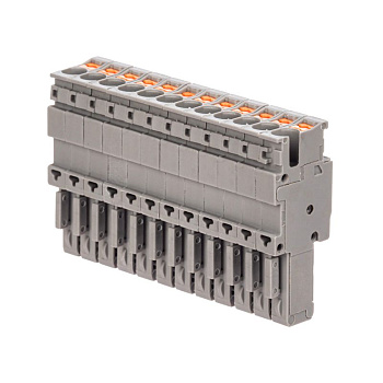Штекер зажим push-in 12 точек подкл. 2.5кв.мм сер. DKC VPR-P-2.5-12