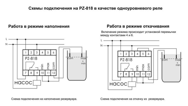 Реле уровня жидкости PZ-818 (двухуровн.; выбор режима работы; раздел. регулир. задержки переключ. по уровням; 1 модуль; датчик в комплекте PZ2 (3шт); монтаж на DIN-рейке) F&F EA08.001.008